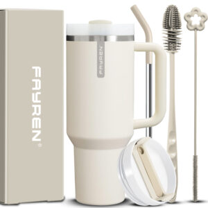 40 oz Travel Tumbler with Handle and Straw H528