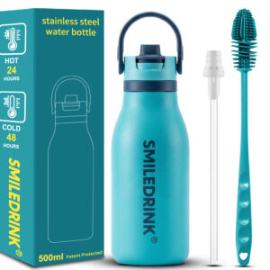 Insulated Stainless Steel Bottle Swig Top With Built-In Silicone Handle L737