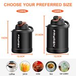 insulated stainless steel sports water bottle with strap l726-5