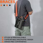 insulated stainless steel sports water bottle with strap l726-7
