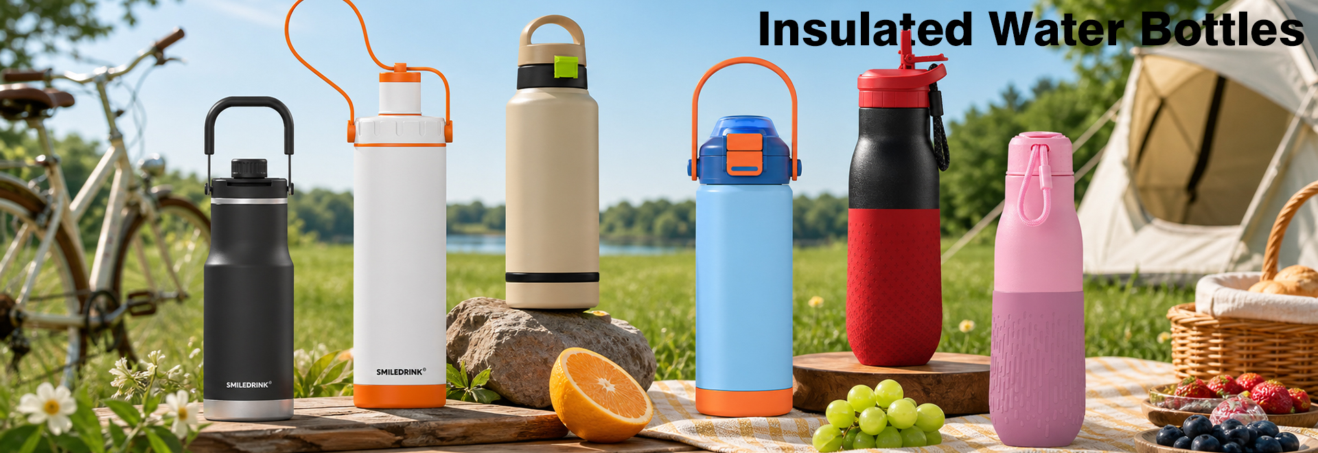 insulated bottle with straw